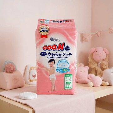 日本GOO.N大王 尿不湿纸尿裤 L码 9~14kg 44片入 婴儿腰贴纸尿裤