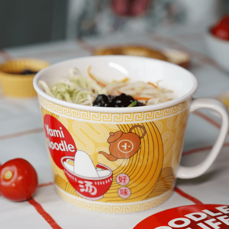 闇ラーメンボウル セラミックスープヌードルボウル 電子レンジ&オーブン対応 蓋付き 鍋に最適 1000ml 8