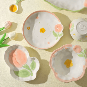 川岛屋 小清新餐具可爱盘子 汤盘 8''
