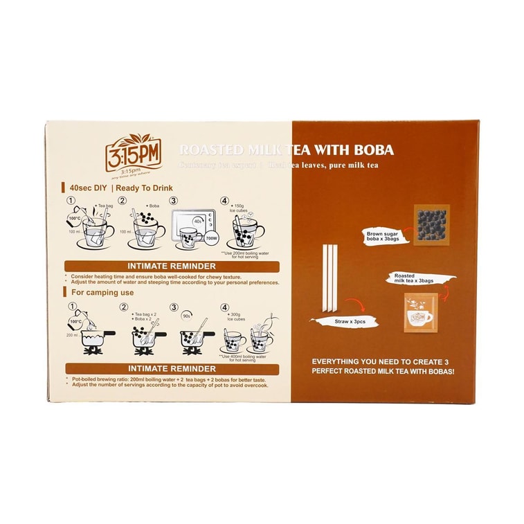 Charcoal Roasted Boba Pearl Milk Tea, 7.41 oz 5