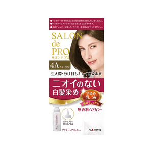 Salon de Pro Unscented Hair Color Quick Dye Emulsion [#4A]【1box】