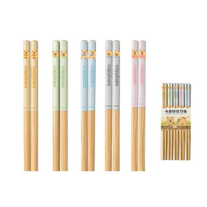 【Coco Bear】Alloy Chopsticks 5‑Pairs1‑Pack