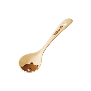 Ceramic Spoon Household Small Soup Spoon Long Handle Ceramic Spoon-brown Model 1pc