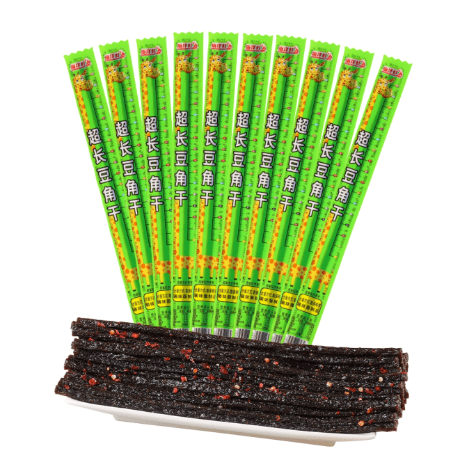 중국 다이렉트 메일 Ocean Yanghong Extra Long Bean 말린 매운 스트립 어린 시절 향수를 불러일으키는 스낵 매운 글루텐 스낵 스낵 식품 10g*(10 팩)