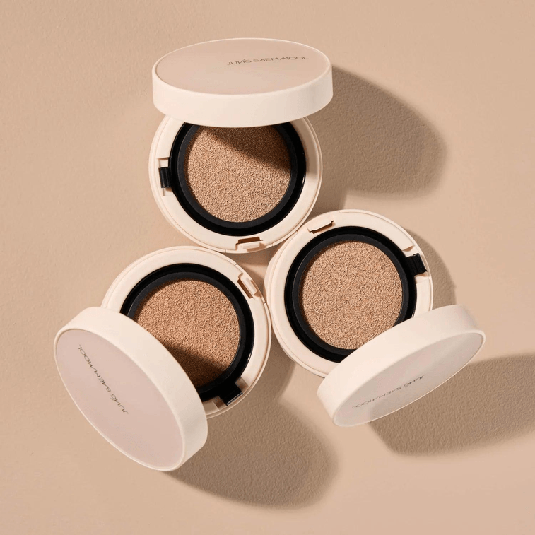 [한국 직배송] 정샘물 롱래스팅 플로리스 소프트 포커스 누드 스킨 쿠션 파운데이션 (가볍고 컨실링, 오일 컨트롤 BB크림 파운데이션 리필 포함) SPF50+ PA+++ 14g*2 #21 N Light (페어리) 3