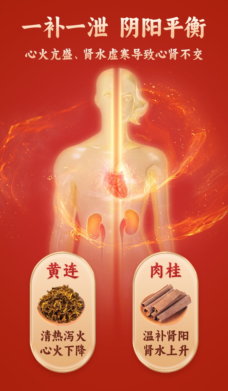 【中國直郵】 方裡 交通心腎膠囊 補腎益精清心安神肝腎陰虛心悸不寧多夢 36粒/盒