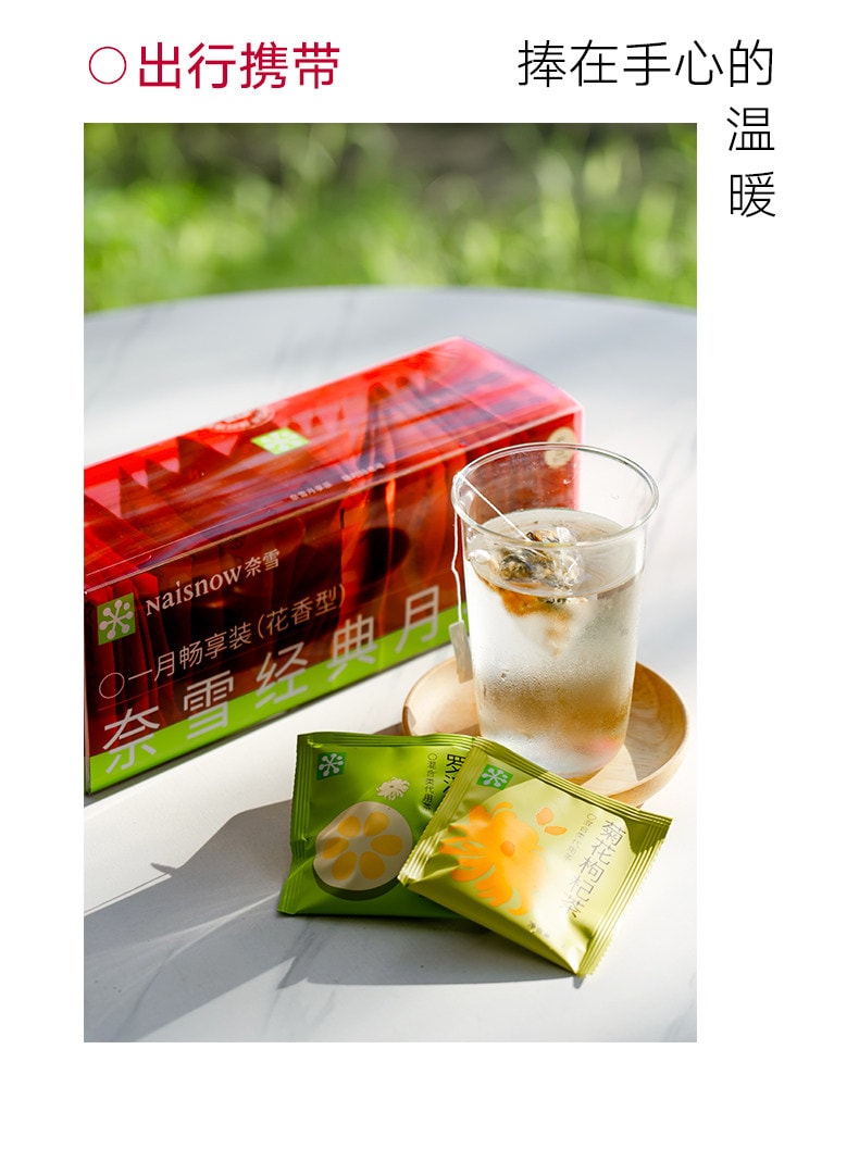 【中国直邮】 奈雪的茶 奈雪花香月享茶 经典花香味道 整月畅享装【玫瑰枸杞茶x6+罗汉果菊花茶x6+金银花枸杞茶 x6+菊花枸杞茶x6+洛神玫瑰茄红茶x6】3g*30袋/盒