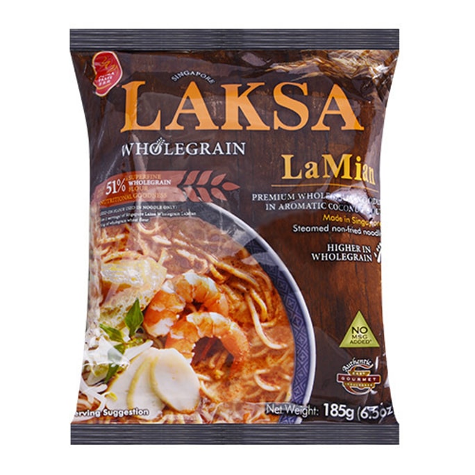 新加坡百胜厨 叻沙拉面全麦方便面 185g