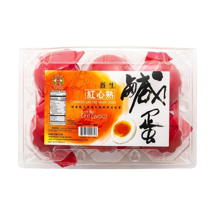 業豐 紅心熟鹹蛋 鹹鴨蛋 6顆 390g