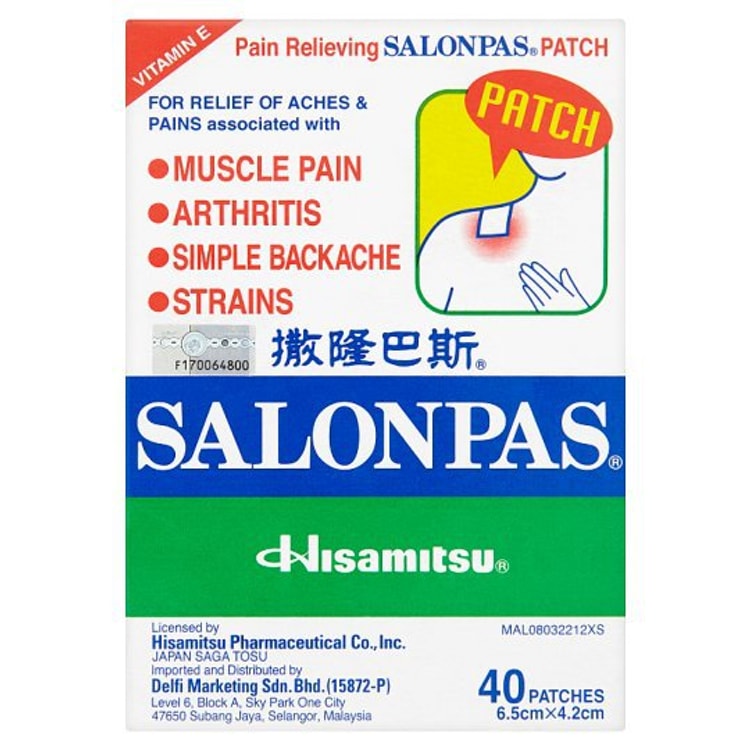 HISAMITSU Japan SALONPAS Sheets Relief Muscular Pains Aches 40pcs 
