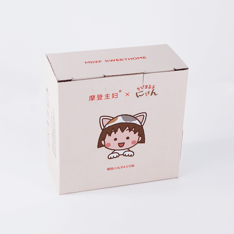 Chibi Maruko-chan Bowl Pink 4.5" 6