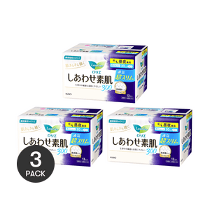 【Value Pack】Laurier Ultra Thin Unscented Feminine Period Pads for Sensitive Skin with Wings, Size 4, 39ct