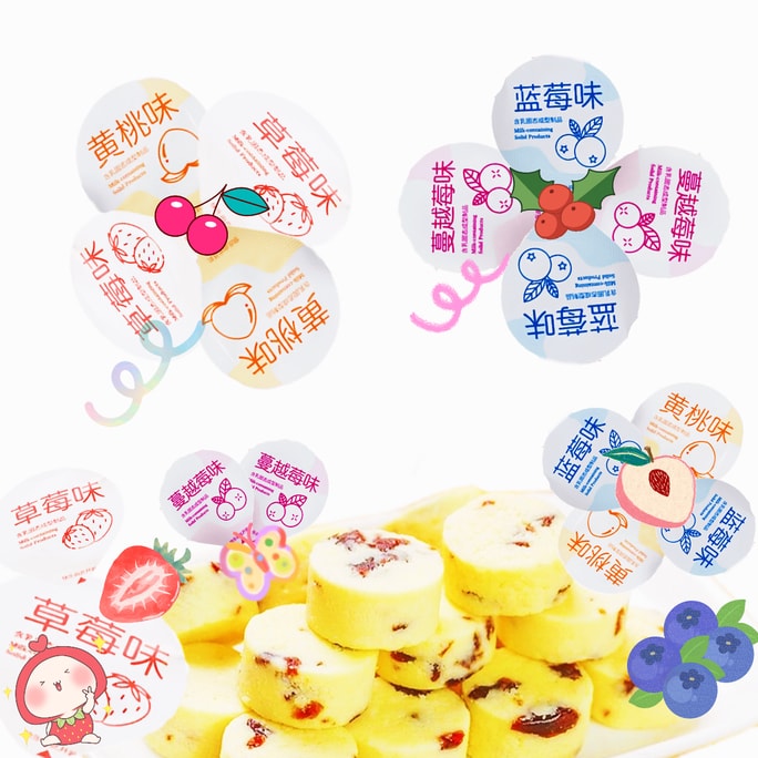 Four Flavor Fruits Yak Milk Cheese Snacks 100g