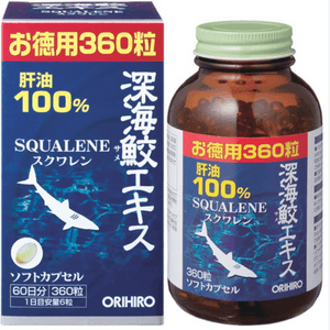 【日本直送品】オリヒロ 深海魚油 サメエッセンス 肝油カプセル スクワレン 肝油 360カプセル