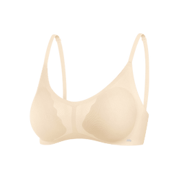 Ultra Light Comfort Wireless Bralette With With Cool Breathable Material  Nude L