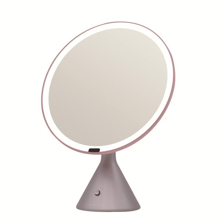 Smart Desktop Makeup Mirror LED Light 9.5 Inch Pink 1 Unit 4
