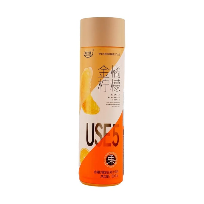 LiZhiJian-믹스 과일 음료 만다린 오렌지 & 레몬 맛 500ml