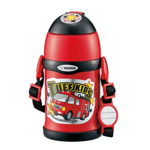 美國 MOM LOVES ME 像印兒童保溫杯不鏽鋼水瓶雙用杯子和吸管紅色450毫升