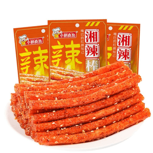 小鹏食品 湘辣棒爆辣条香超辣休闲网红零食儿时吃货96克*1袋