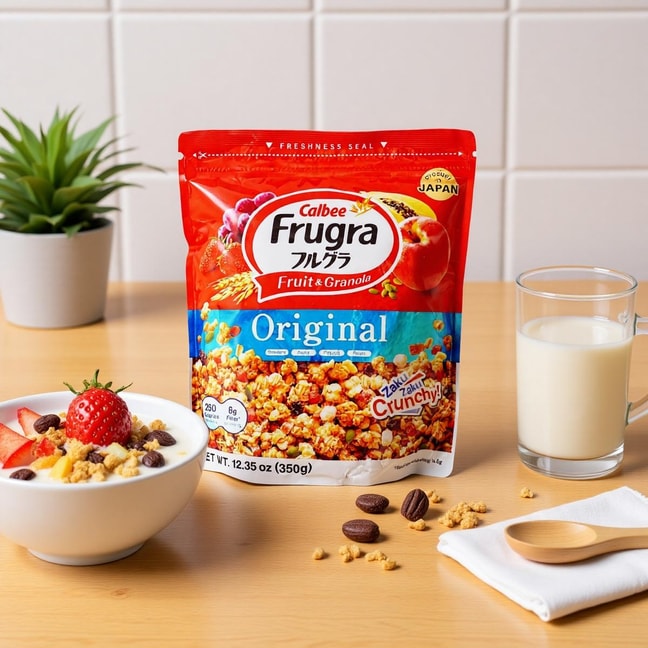 日本CALBEE卡乐比 Frugra富果乐 营养水果谷物燕麦片 原味 350g 即食冲饮代餐