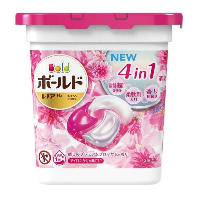 【日本直邮】日本宝洁洗衣凝珠抗菌去污4合1洗衣球 玫瑰花香 11个入