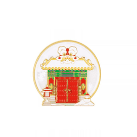 Fu Character Five Blessings Refrigerator Sticker Cultural Product - Open-Door-View-Of-Fu Style, 7*6.7cm, 1 Piece
