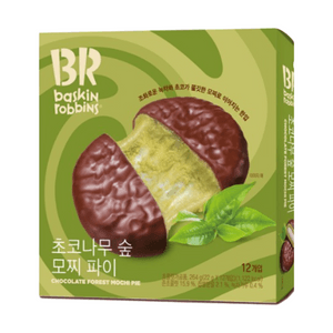 【韓國直郵】 韓國 Baskin Robbins BR芭斯羅繽 巧克力綠茶森林麻糬派 22g*12個裝