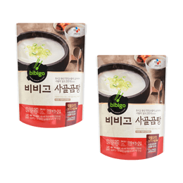 【超值装】韩国CJ希杰 高级牛骨浓汤 500g*2包 包装随机发