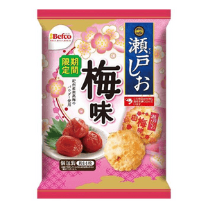Seto Salted Umeko Flavored Rice Cakes, 66g, approximately 14 pieces