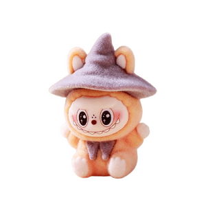 【中国直邮】 可爱多 超可爱新款魔术帽坐姿拉布布改娃植绒萌粒公仔(1件)咖啡色