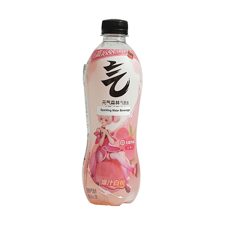 【泡泡玛特版本随机发货】元气森林 白桃味苏打气泡水 480ml【0白砂糖0脂0卡】 4