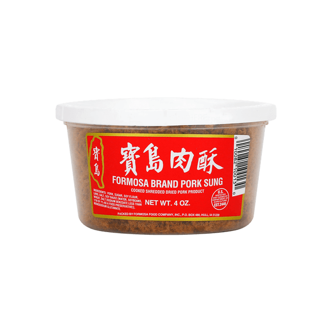 Formosa Pork Sung Pork Meat Floss, Dried Pork, 4oz【USDA Certified】【Instant Meal/Bibimbap/Baking Ingredients】