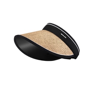 Summer Ladies Raffia Straw Hat Outdoor Sun Shading Large Brim Breathable Khaki 1 PC