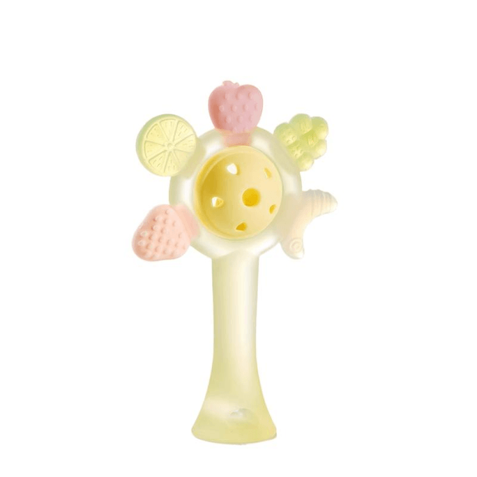 Hand-Cranked Bell 0 To 6 Months Old Toy Lemon Yellow 120*70mm*1 Piece