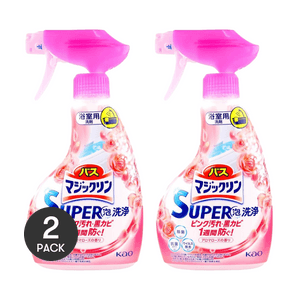 日本KAO花王 浴室浴缸多用途清潔劑 去水垢污垢水漬除垢劑泡沫噴霧 玫瑰香 350ml