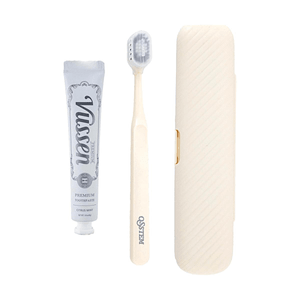 Travel Dental Kit Toothbrush Toothpaste Citrus Mint Whitening Portable Case 1 Set