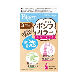 Bigen Pump Color Refill 3 Bright Light Brown [1box]