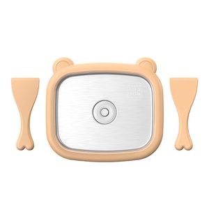 【中国直邮】 FOXTAIL 小熊炒酸奶机 自制冰淇淋机 儿童家用 小型炒冰盘机 免插电炒冰机 -【304面板】+透明PC盖 1个