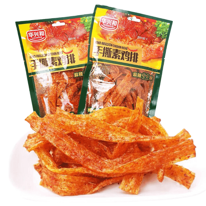 Hand-torn vegetarian chicken cutlet with big gluten and spicy strips  76 g    2  bags