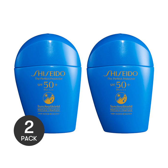 日本SHISEIDO資生堂 新艷陽夏臻藍胖子防曬霜SPF50+ PA++++ 50ml*2 日版防曬黑【超值裝】【李佳琦推薦】