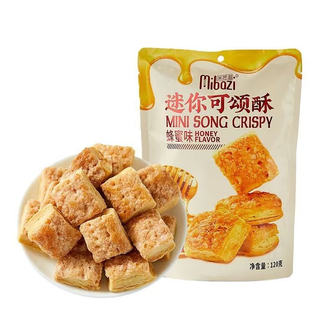 【中国直邮】 米芭滋 蜂蜜味千层酥休闲零食120克*1袋