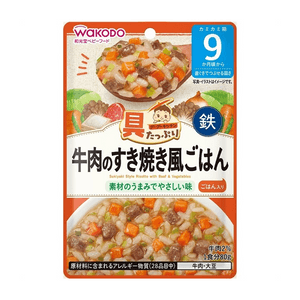 [일본 직배송] 와코도 소고기 일본식 전골 덮밥 (80g) - 영양 가득하고 부드러운 이유식