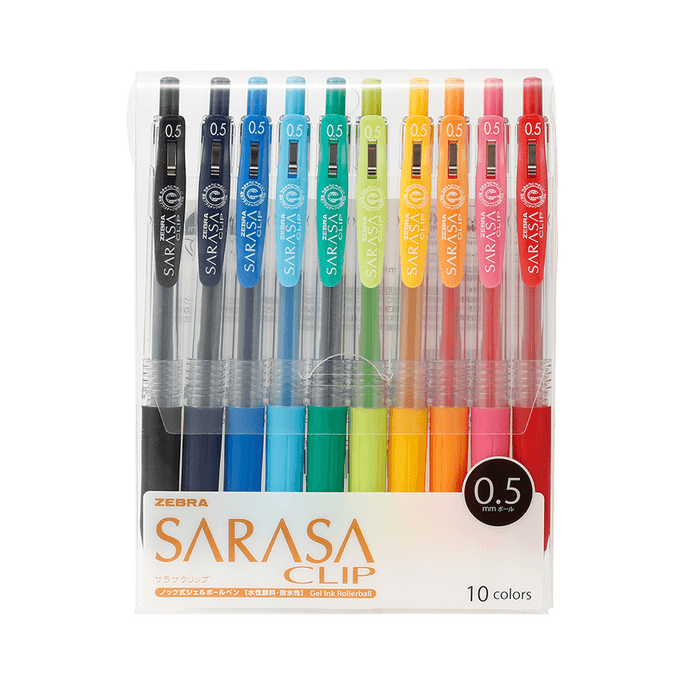 Zebra 10-Color True Smooth Ballpoint Pen 10Pcs