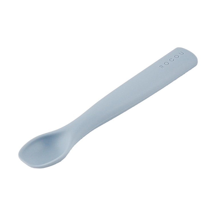 Silicone Baby Spoon Feeding Spoon Vanilla Blue 5
