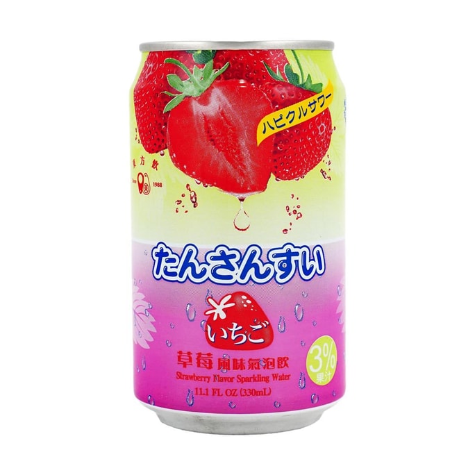 台湾东方饮  草莓风味气泡水 330ml