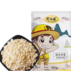 【中国直邮】 野山坡 东北粘大碴子玉米粥黏糯农家碎粘可搭配芸豆白玉米渣500g*1袋