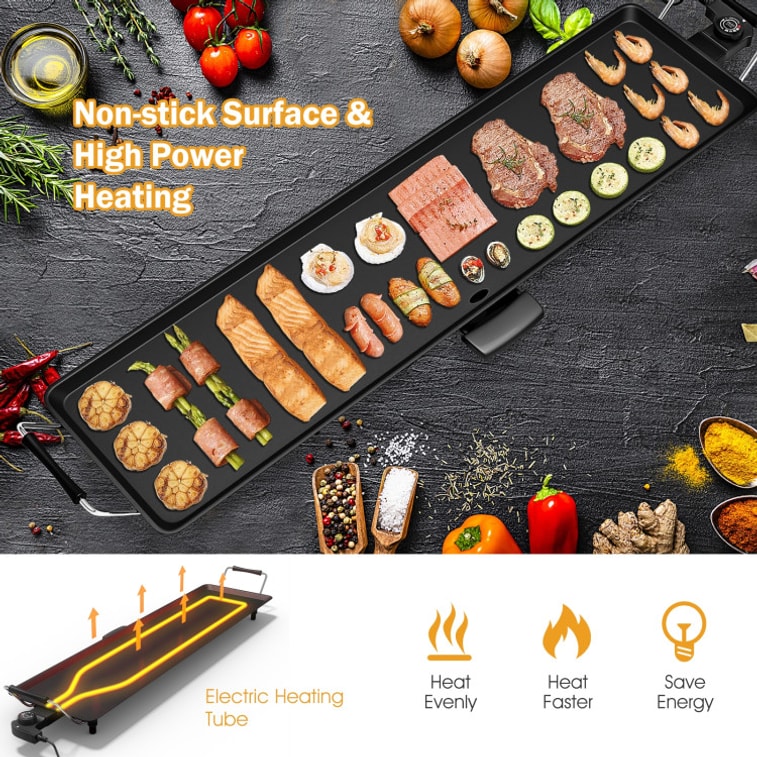 35 Electric Griddle Teppanyaki Grill With Adjustable Temperature 5
