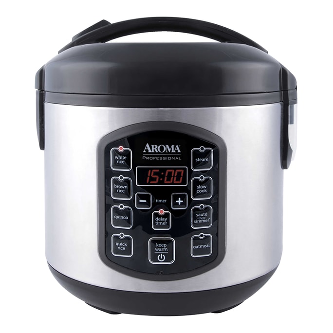 【Low Price Guarantee】8-Cup Cooked Rice Digital Display Rice Cooker Slow Cooker and Food Steamer ARC-954SBD 2.5QT 