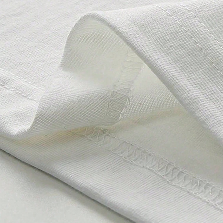 1 piece of new college style with loose design and solid color Top T Shirt Store Oversized T-Shirt White 3XL 5