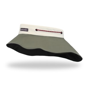 【中国直邮】 HSPM 防紫外线山系撞色彩绳空顶帽舒适透气遮阳帽 灰绿色&米白色 F 1个